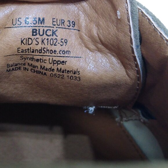 Eastland Kids Buck Shoes US 6.5M Synthetic Upper EVA Sole Lace-Up Minor Scuffs - Picture 8 of 8